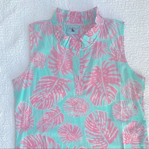 Haley & The Hound Sleeveless Pink & Turquoise Palm Dress Women’s Size M NWOT - Picture 5 of 11